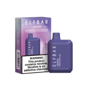 ELF BAR LB5000 Disposable 5000 trekjes Grape Apple Ice